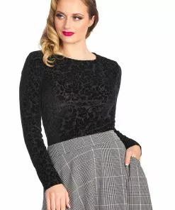 Banned Evening Rose 50's Top Black New In 9 Banned Evening Rose 50's Top Black New In