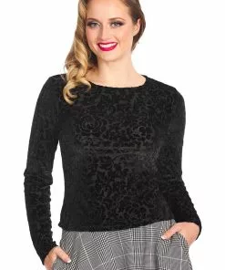 Banned Evening Rose 50's Top Black New In