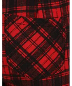 New In Banned Blackwell Tartan 60's Trousers Red 14 New In Banned Blackwell Tartan 60's Trousers Red