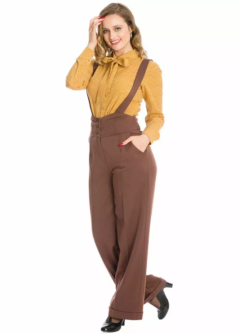 Banned Her Favorites 40's Trousers Brown New In 5 Banned Her Favorites 40's Trousers Brown New In