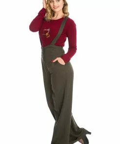 Banned Her Favorites 40's Trousers Green New In