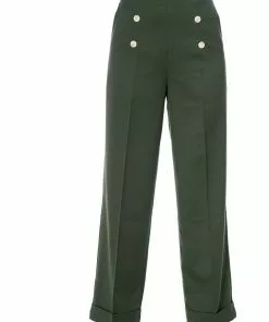 Banned Adventures Ahead 40's Trousers Dark Green New In