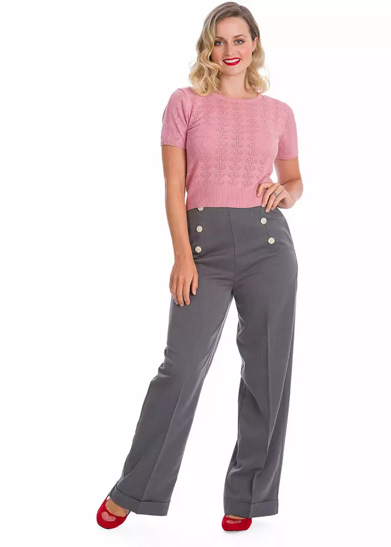 New In Banned Adventures Ahead 40's Trousers Grey 5 New In Banned Adventures Ahead 40's Trousers Grey