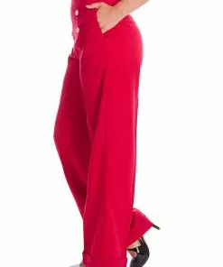 Banned Adventures Ahead 40's Trousers Red New In 8 Banned Adventures Ahead 40's Trousers Red New In