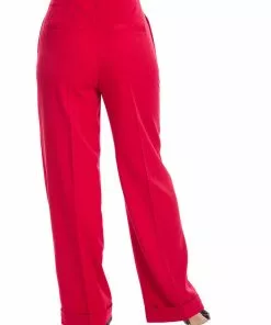 Banned Adventures Ahead 40's Trousers Red New In 9 Banned Adventures Ahead 40's Trousers Red New In