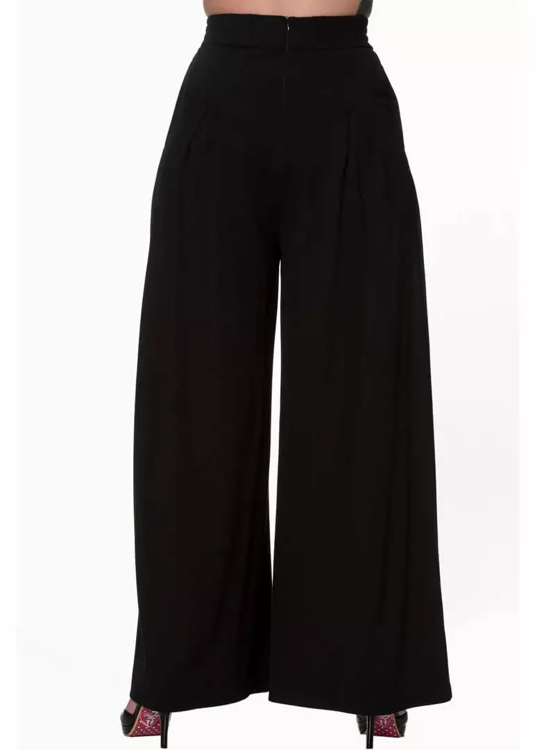 Banned Indiana 70's Palazzo Trousers Black 5 Banned Indiana 70's Palazzo Trousers Black