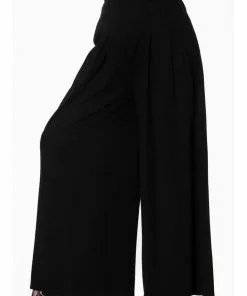 New In Banned Indiana 70's Palazzo Trousers Black