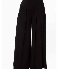 New In Banned Indiana 70's Palazzo Trousers Black