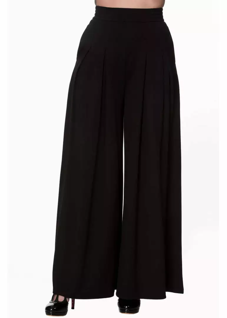 Banned Indiana 70's Palazzo Trousers Black 4 Banned Indiana 70's Palazzo Trousers Black