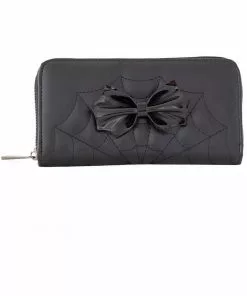 Banned Femme Fatale Spiderweb Wallet Black