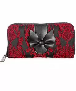 New In Banned Maplesage Damask Wallet Red