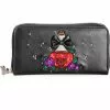 New In Banned Poison RIP Skull Wallet Black