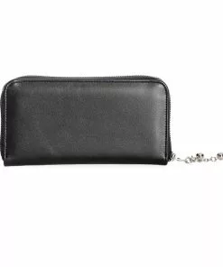New In Banned Poison RIP Skull Wallet Black