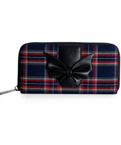 Banned Krampus Tartan Skull Wallet Black New In