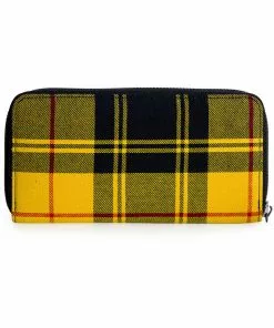 New In Banned Krampus Tartan Skull Wallet Yellow