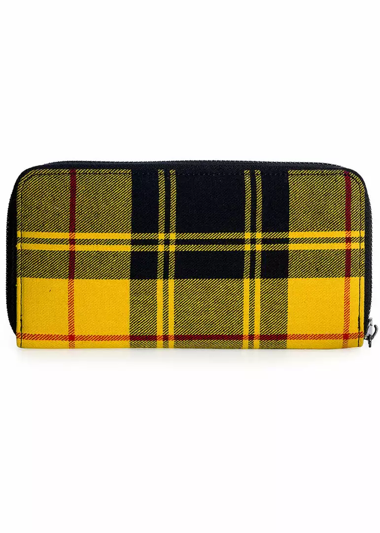 New In Banned Krampus Tartan Skull Wallet Yellow 4 New In Banned Krampus Tartan Skull Wallet Yellow