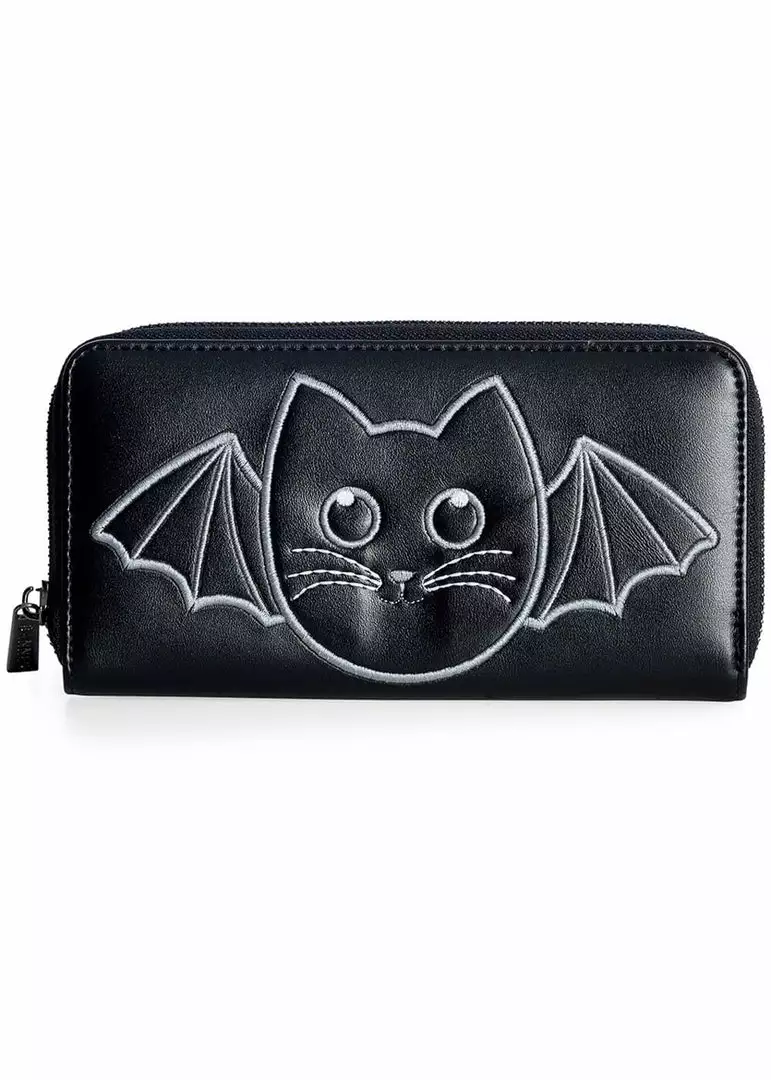 Banned Wendigo Bat Cat Wallet Black New In 3 Banned Wendigo Bat Cat Wallet Black New In