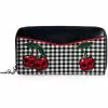 Banned Rockabilly Cherry 50's Wallet Black New In
