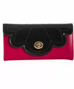 New In Banned Scalloped Wallet Red