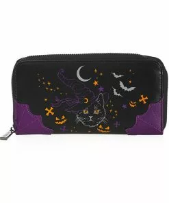 New In Banned Spell On Me Cat Wallet Black