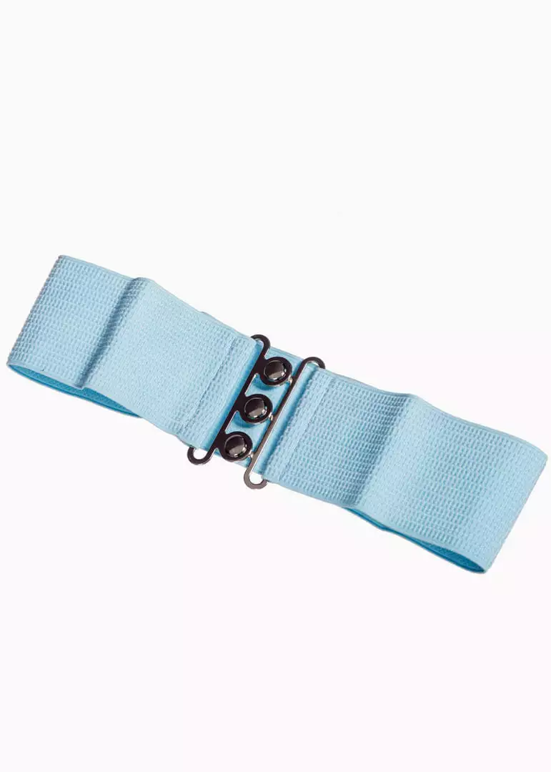 Banned Elastic 50's Belt Baby Blue 3 Banned Elastic 50's Belt Baby Blue