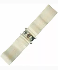Banned Elastic 50's Belt Ivory