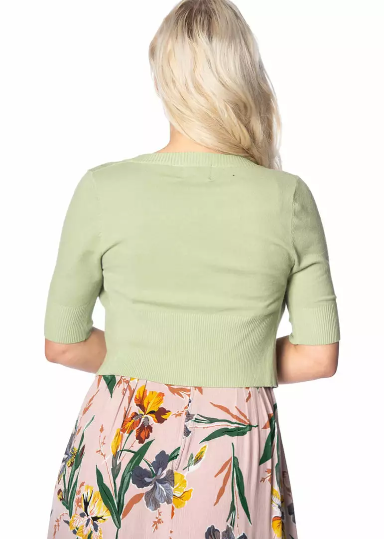 New In Banned Overload 50's Cardigan Olive Green 4 New In Banned Overload 50's Cardigan Olive Green