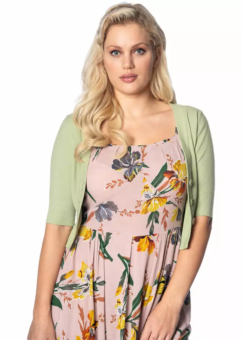 New In Banned Overload 50's Cardigan Olive Green 5 New In Banned Overload 50's Cardigan Olive Green