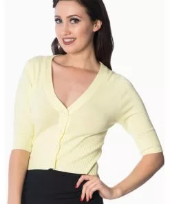 New In Banned Overload 50's Cardigan Yellow