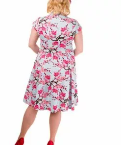 Banned Last Dance Blossom 50's Swing Dress Blue New In