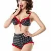 New In Belsira Polkadot Love 50's Bikini Black Red 2 New In Belsira Polkadot Love 50's Bikini Black Red