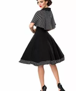 New In Belsira Salon Polkadot 50's Swing Dress With Cape 9 New In Belsira Salon Polkadot 50's Swing Dress With Cape