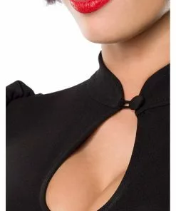 New In Belsira Sophia Peekaboo 40's Top Black
