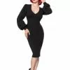 Belsira Claudette 50's Pencil Dress Black 1 Belsira Claudette 50's Pencil Dress Black