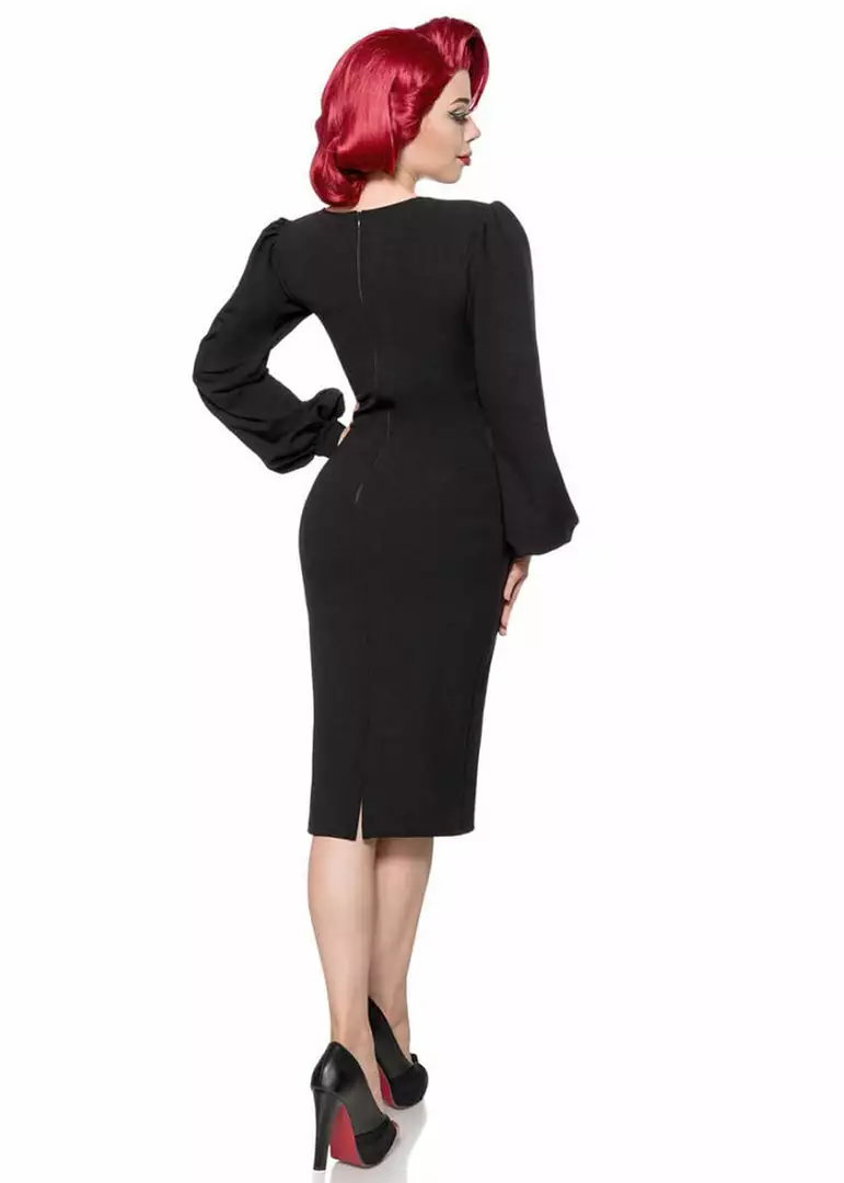Belsira Claudette 50's Pencil Dress Black 5 Belsira Claudette 50's Pencil Dress Black