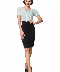 Belsira Jasmine 50's Pencil Skirt Black New In
