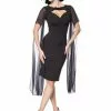 Belsira Jean 50's Pencil Dress Black New In 1 Belsira Jean 50's Pencil Dress Black New In