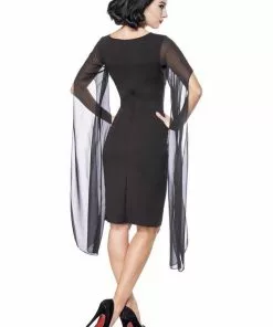 Belsira Jean 50's Pencil Dress Black New In