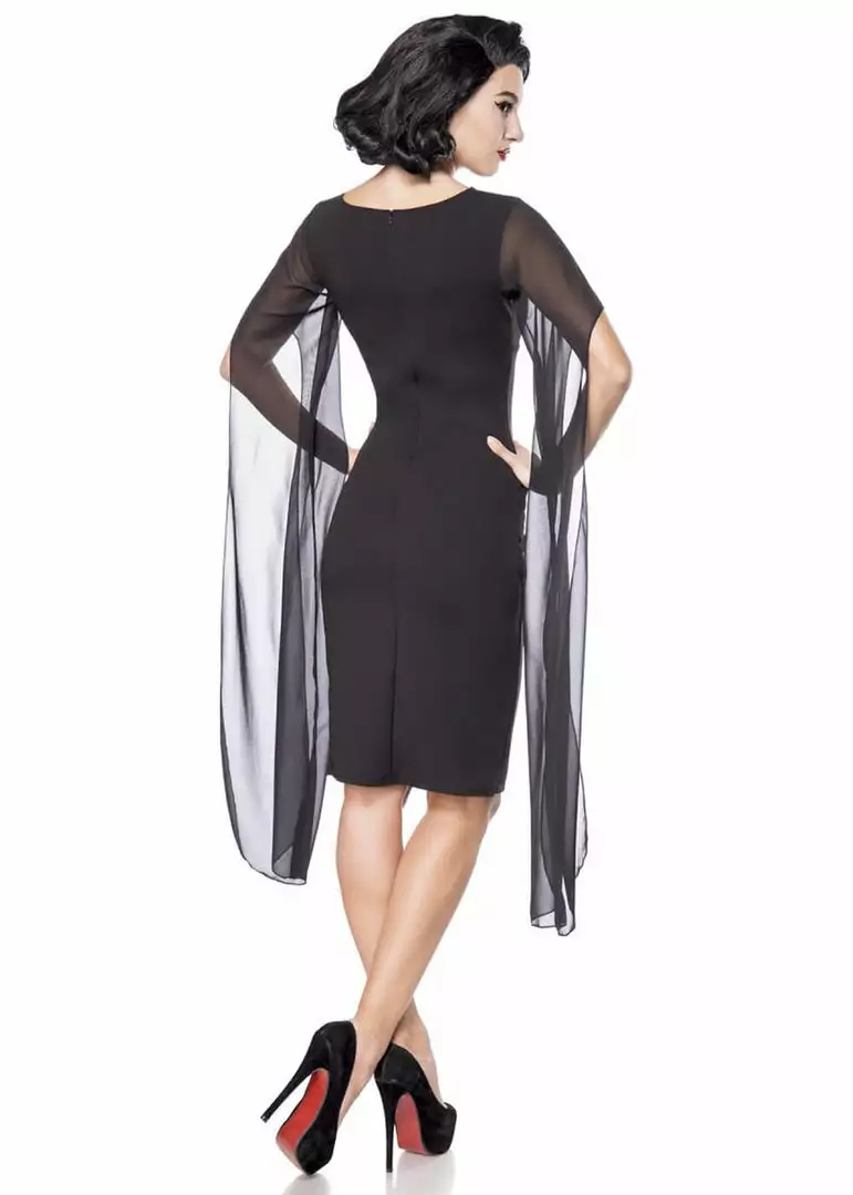 Belsira Jean 50's Pencil Dress Black New In 4 Belsira Jean 50's Pencil Dress Black New In