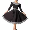 Belsira Queenie 50's Swing Dress Black New In