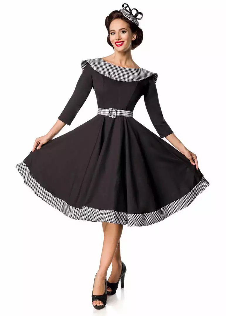 Belsira Queenie 50's Swing Dress Black New In 3 Belsira Queenie 50's Swing Dress Black New In