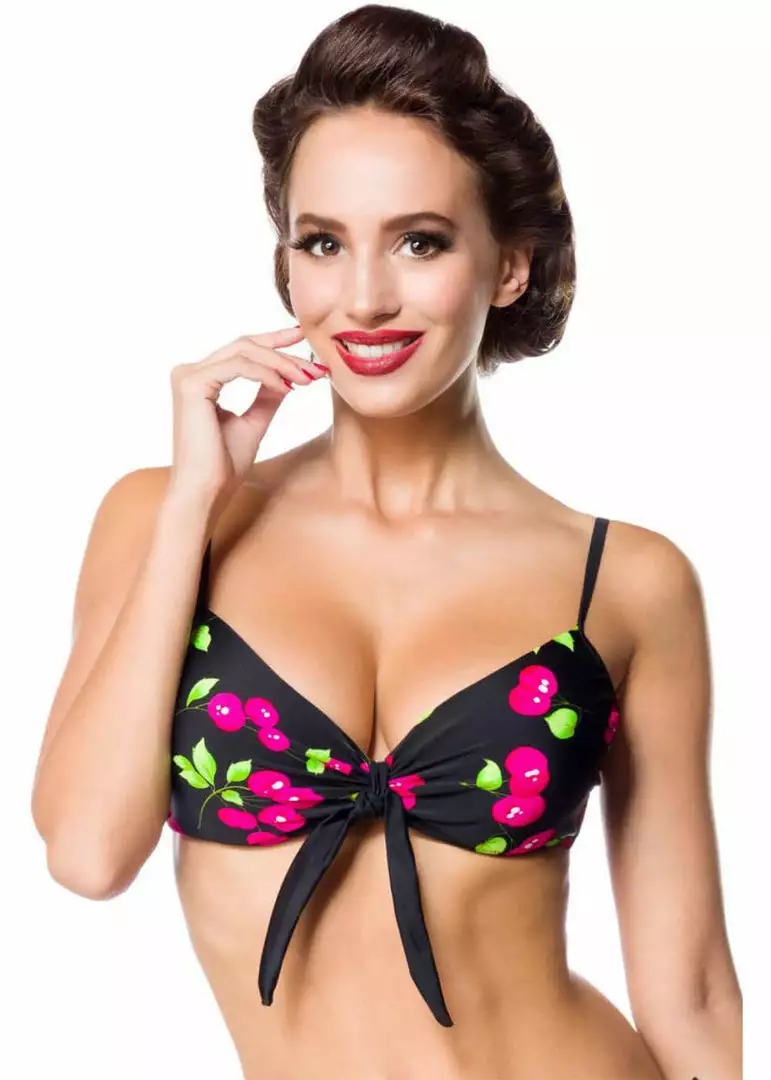 Belsira Cherry Bikini Top Black 3 Belsira Cherry Bikini Top Black