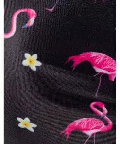 Belsira Summer Flamingo Bikini Top Black New In 7 Belsira Summer Flamingo Bikini Top Black New In