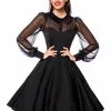 Belsira Fiona 50's Swing Dress Black 2 Belsira Fiona 50's Swing Dress Black