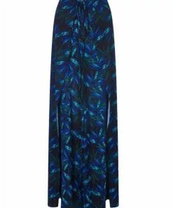 Bright & Beautiful Marla Painted Palm 70's Trousers Multi