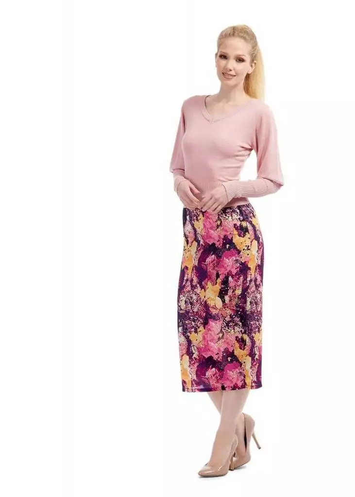 Bright & Beautiful Opal Marble Galaxy 70's Pencil Skirt Multi New In 4 Bright & Beautiful Opal Marble Galaxy 70's Pencil Skirt Multi New In