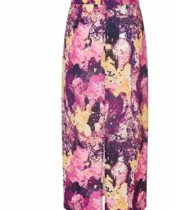 Bright & Beautiful Opal Marble Galaxy 70's Pencil Skirt Multi New In