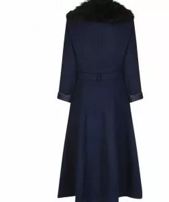 Bright & Beautiful Caron 70's Coat Navy New In 9 Bright & Beautiful Caron 70's Coat Navy New In