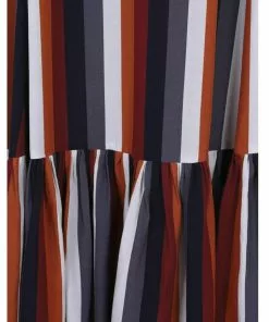 Bright & Beautiful Andy Autumn Striped 70's Dress Multi New In 9 Bright & Beautiful Andy Autumn Striped 70's Dress Multi New In