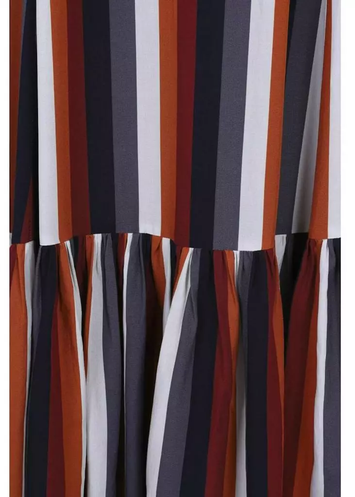 Bright & Beautiful Andy Autumn Striped 70's Dress Multi New In 5 Bright & Beautiful Andy Autumn Striped 70's Dress Multi New In